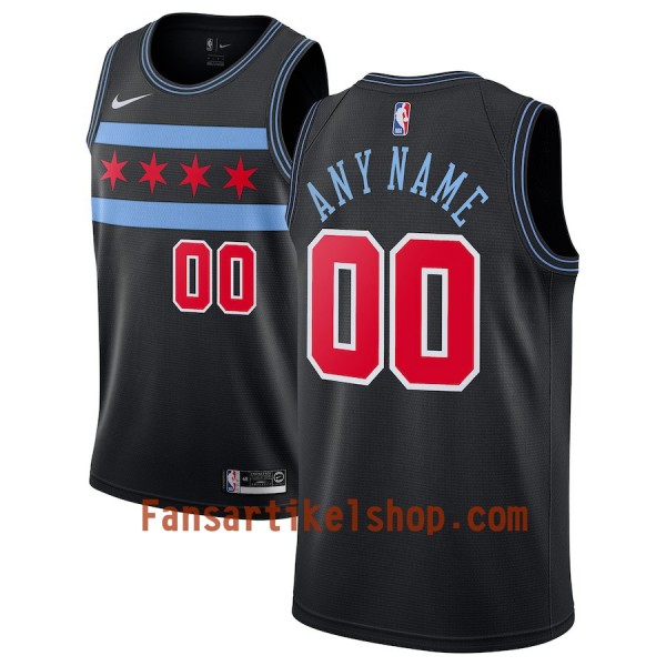 Chicago Bulls Trikot Benutzerdefinierte 2018-19 Nike City Edition Schwarz Swingman - Herren Chicago Bulls Trikot Benutzerdefinierte 2018-19 Nike City Edition Schwarz Swingman - Herren